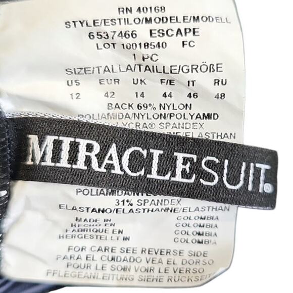 Miraclesuit Escape One Piece Swimsuit Warp Speed Size 12 - Picture 7 of 8